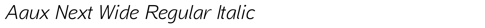 Aaux Next Wide Regular Italic image